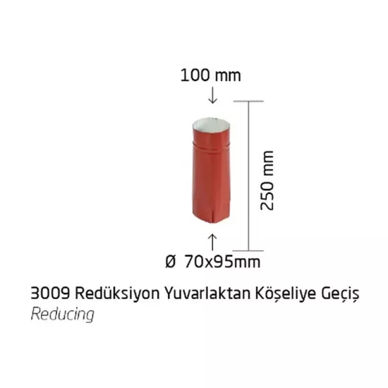 3009 Redüksiyon Yuvarlaktan Köşeliye Geçiş