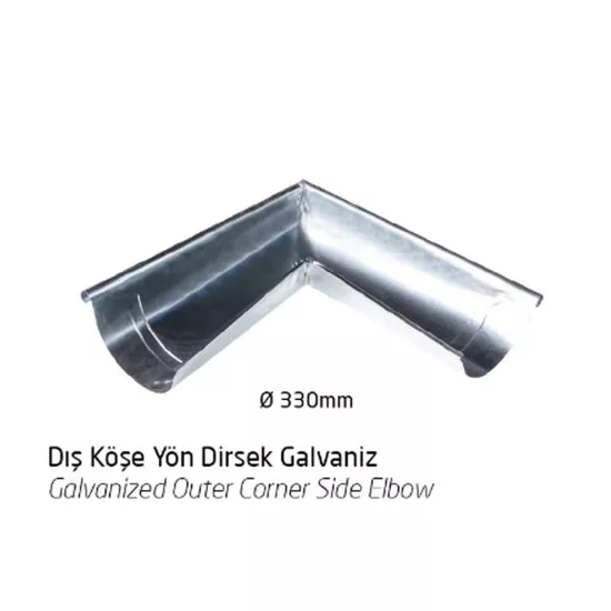 Dış Köşe Yön Dirsek Galvaniz