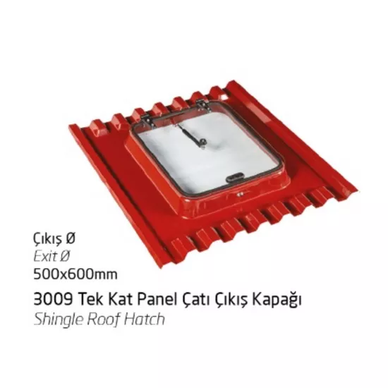 3009 Tek Kat Panel Çatı Çıkış Kapağı
